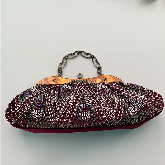 Beaded Velvet Bag - Picture 1 of 7